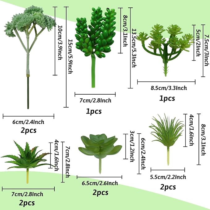 Succulents Plants Artificial, 22pcs Green Fake Succulents, Mini Faux Succulents for DIY Crafting Home Terrarium Floral Wall Garden Arrangement Office Decoration (Unpotted)