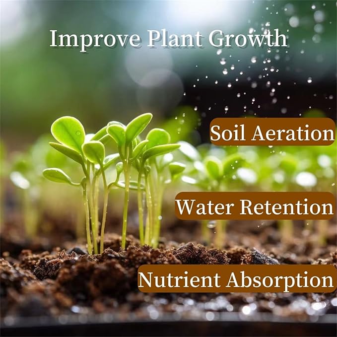 8QT Vermiculite, Organic Vermiculite for Gardening, Plants, Seed Starting, Potting Soil, Muchroom Growing, Horticultural Vermiculite Bulk, 100% Natural, 3-6mm