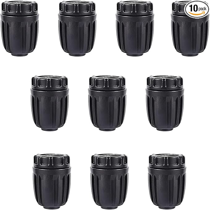 1/2 inch Drip Irrigation Fittings End Caps For (0.52" ID x 0.65" OD) 16mm Drip Irrigation Tubing Connectors End Plugs-10 Pack