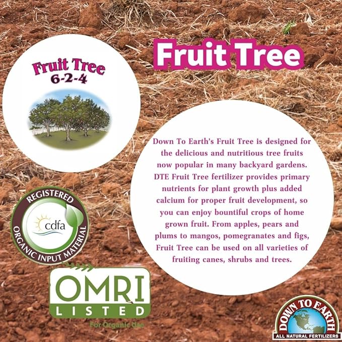 Down To Earth All Natural Fertilizers Organic Fruit Tree Mix 6-2-4, 5lb