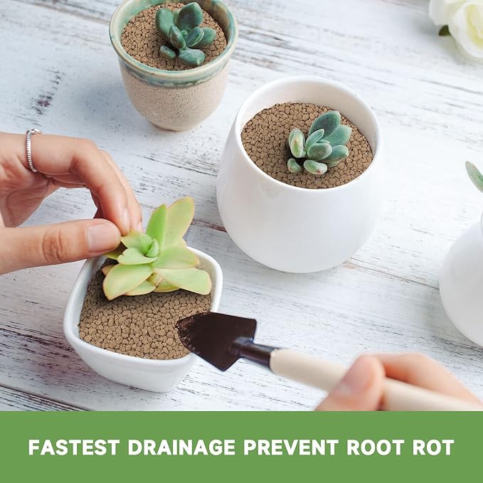 2.5lb Hard Akadama Bonsai Soil 1/8-1/4 inch Small Grain for Cactus, Succulents, Bonsai Plants Soil Amendment, Prevent Over Water, Provides Optimal Water Retention, Fast Drainage