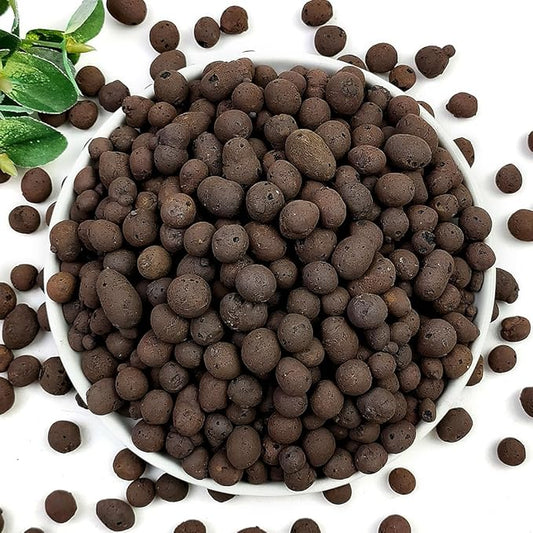 Clay Pebbles for Plants, 8mm-12mm Expanded LECA Balls Plant Garden Soil, Hydroponic, Aquaponics, Natural Leca Balls for Soil Root Development, Orchid Potting Mix, 5lb