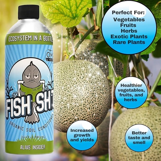 Fish Head Farms Organic Soil Conditioner for Yield and Flavor Enhancement. Improves Fertilizer Efficiency. Useful in Both Garden Soil and Hydroponics Applications - 1 Liter