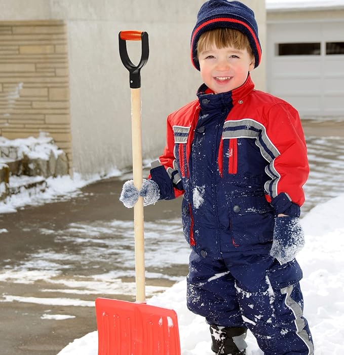 Kathfly 4 Pcs Shovel D Grip Handle 1-1/4" Inner Diameter 32mm Snow Shovel Handle Replacement Camp Scoop Grain Shovel Hand Protect Garden Raking Accessories Tools for Gardening Raking Digging