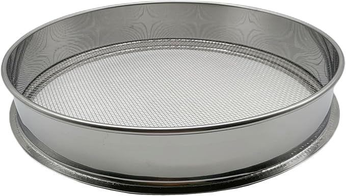 Soil Sieve for Garen -12 inches Soil Sifter for Rocks Compost-Sifting pan (1/8”Mesh Screen)