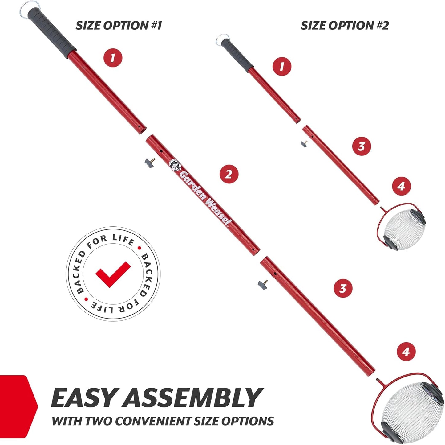 GARDEN WEASEL Small Nut Gatherer Roller – Nut Collector Tool for Acorns, Buckeyes, and Small Debris – Yard Picker Upper with Durable Steel Cage and Ergonomic Handle - Newest Model