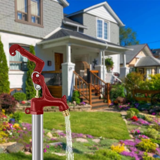 Frost Proof Yard Hydrant, Frost Free Outdoor Faucet Freeze Proof Hydrant for Yard Garden Farm Pasture Irrigation, Water Faucet 3/4" Pipe Connection,4.25ft Total Length 2’ Bury Depth