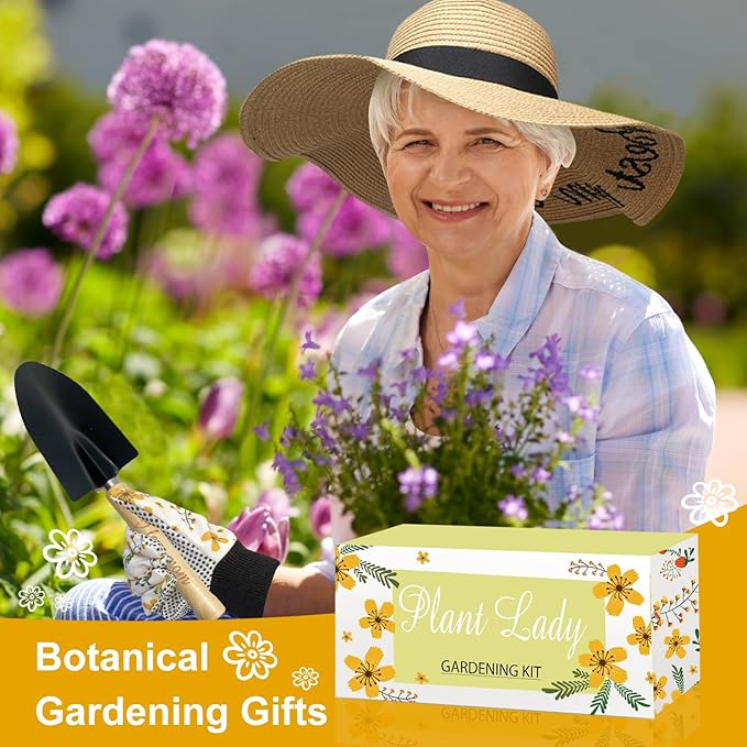 Plant Lady Gifts for Women Gardening Tool Kit for Women Birthday Gift for Her Mom Grandmother Spring Outdoor Horticulture Starter