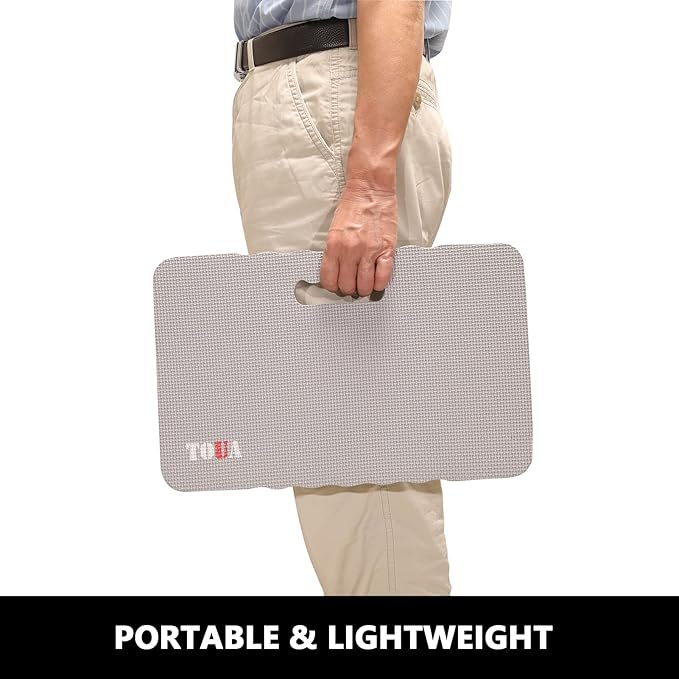 Kneeling Pad Thick Extra Large High Density Foam Comfort Kneeling Pad for Work Gardening Yoga Exercise Garden Knee Pad Gray, 1 Pack