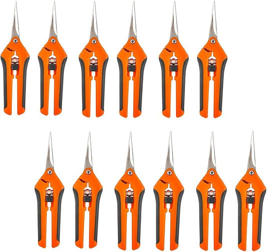 YaeCCC 12-Pack 6.5 Inch Gardening Hand Pruner Pruning Shear with Stainless Steel Blades