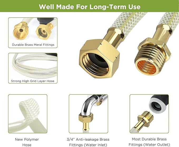 Tuyeho Retractable Garden Hose Reel 100FT, Wall Mount Heavy Duty Water Hose Reels with Automatic Slow Rewind System, Outdoor Hoses Reel with 2 Hose Nozzles for Garden Watering, Car Wash, Pet Shower