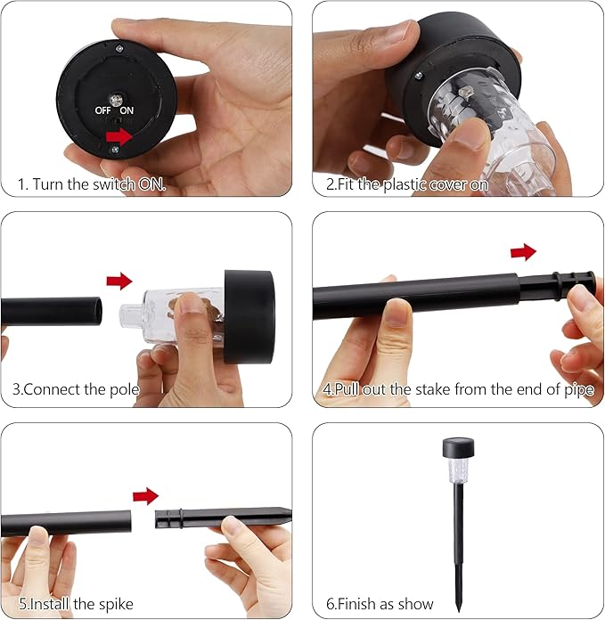 Dynaming 16 Pack Outdoor Solar Pathway Lights, Warm White LED Solar Powered Walkway Lights, Waterproof Landscape Decorative In-Ground Lighting for Garden Lawn Patio Yard Deck Driveway