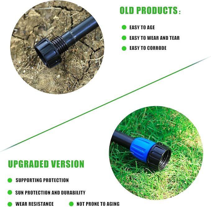 5 Pcs Drip Irrigation 3/4 To 1/2 Inch Adapter, For 1/2 inch (16MM) Irrigation Tubing (OD 0.620 in.ID is 0.520. in),Blue US Garden Water Hose GHT 3/4 Thread Adapter(5 Pcs Blue)