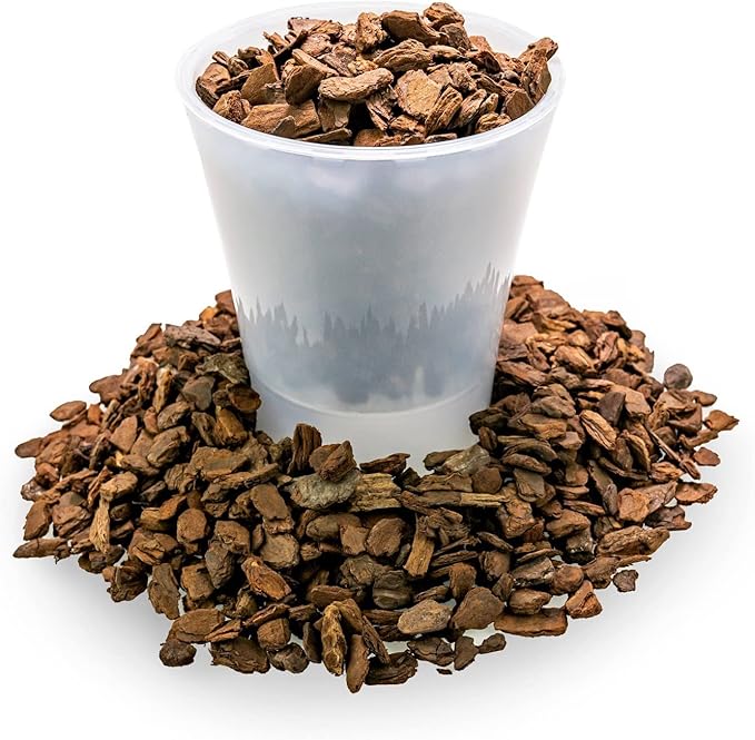 New Zealand Pinus Radiata Bark - 20 Quart - Organic Hand Mixed New Zealand Orchiata Pine Bark for Orchids - Medium Chips 9-12mm - (4 Bags of 5 Quart)