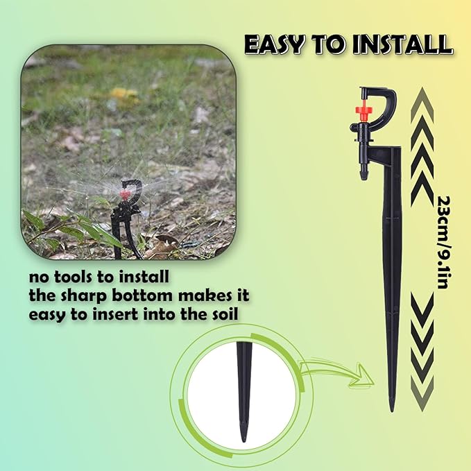 20pcs G Type 360 Degree Drip Irrigation Sprinkler Heads Adjustable Irrigation Drippers Sprinklers Garden Irrigation System Accessory for Garden Lawn