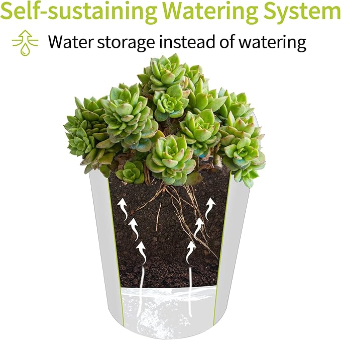 3" Self Watering Pots,10 Sets Self Watering Planter Pots for Indoor Plants with Water Level Indicator and Multiple Vents,Self Watering Planters,Self Watering Plant Pot for House Plants,Flowers,Herbs