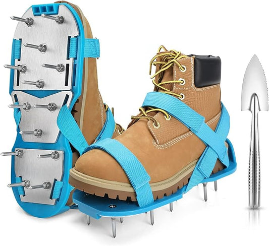 Lawn Aerator Shoes for Grass - Pre-Assembled Grass Aerator Shoes for Lawn - Soil Yard Aerator Tool for Aerating Patio Garden