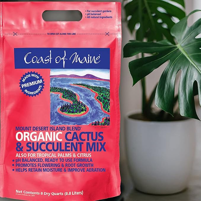 Coast of Maine Mount Desert Island Blend Organic and Natural Cactus and Succulent Mix, 8qt (Pack of 2)