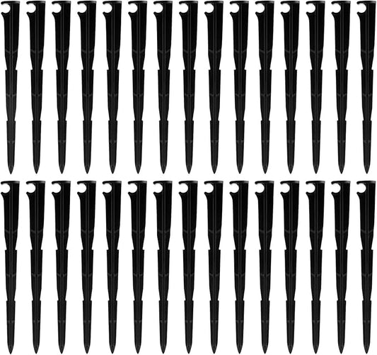 LUTER 50pcs Irrigation Drip Support Stakes Plastic for 1/4" Drip Lines Tubing Hose for Gardens, Flowers, Plants, Vegetable