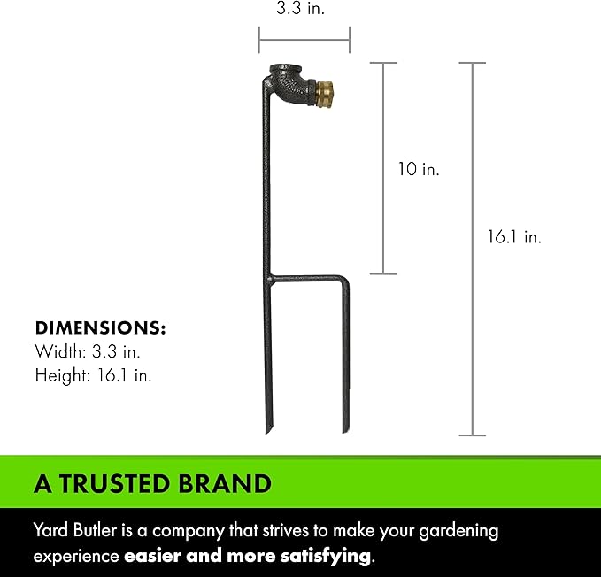 Yard Butler Step Spike Sprinkler Stand - Durable Gardening Supplies for Lawn Care - Sturdy Design & Dual Spikes for Sprinkler Stability - Water Lawn & Garden Evenly