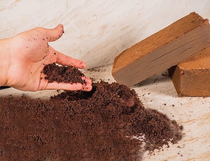 Coco Coir for Plants 1-Pack – 2.2 Gallons Compressed Coconut Coir Bricks, 1.5 lb. Bulk, Low EC, pH Balanced, Natural Coco Peat for Indoor & Outdoor Gardening, Potting Soil, Indoor Plant Soil