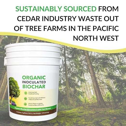 FOOP Organic Inoculated Biochar: Helps Plants and Trees Get The Most Out of Soil | Allows Plants to Uptake Nutrients More Efficiently | Contains Millions of Soil-Enriching Micro-Organisms | 5G Pail