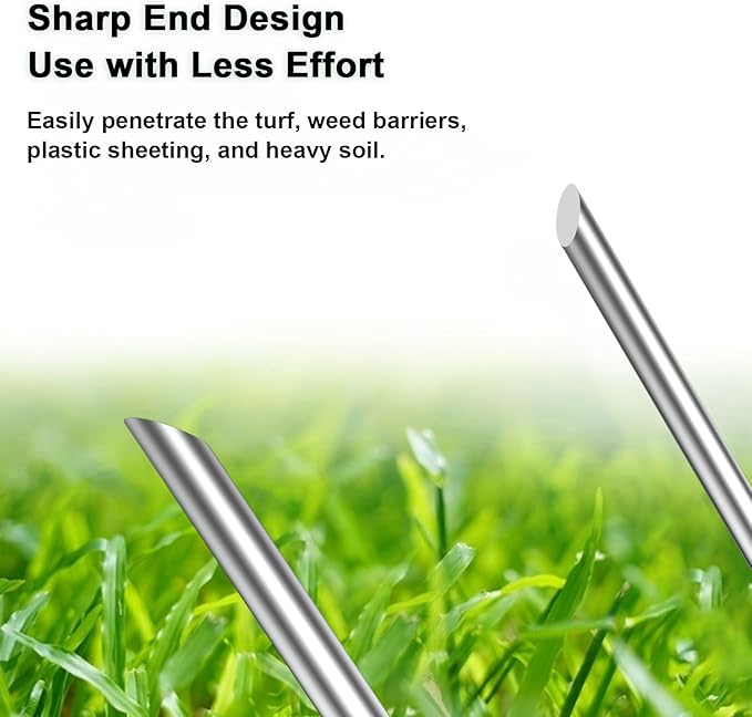 AAGUT 100 Pack 6 Inch Landscape Staples 11 Gauge Garden Staples, Galvanized Heavy Duty U-Shaped Sod Pins,Yard Ground Lawn Fence Stakes for Weed Barrier Fabric Irrigation Tubing