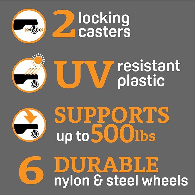 Bosmere Down Under Plant Caddie, Heavy Duty Plant Stand with Wheels, 500lb Capacity, 20-Inch, Adobe