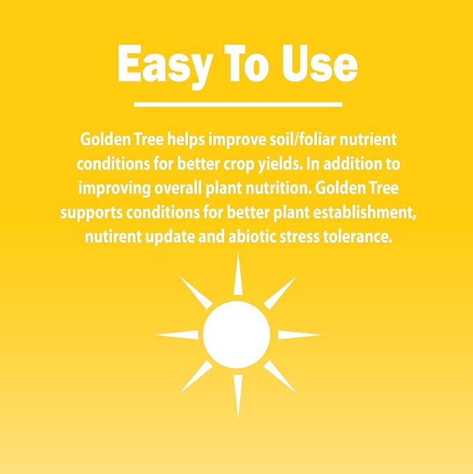 Humboldts Secret Golden Tree: Best Plant Food for Plants & Trees - All-in-One Concentrated Additive - Vegetables, Flowers, Fruits, Lawns, Roses, Tomatoes & More (64 Ounce)