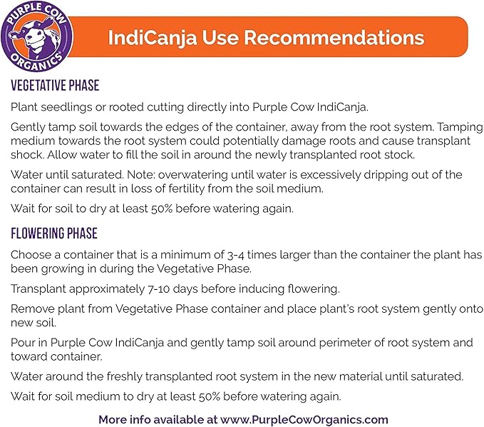 IndiCanja 1 Cubic Foot Bag, Organic Living Soil, Clean & Natural Plant Based Water Only Super Soil for Professional Indoor & Outdoor Growers