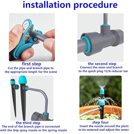 9/12mm Irrigation Main,65 Ft 1/2 Inch PE Dropper,for Garden Irrigation Systems,Yards,Lawns, Watering Equipment (20 m)