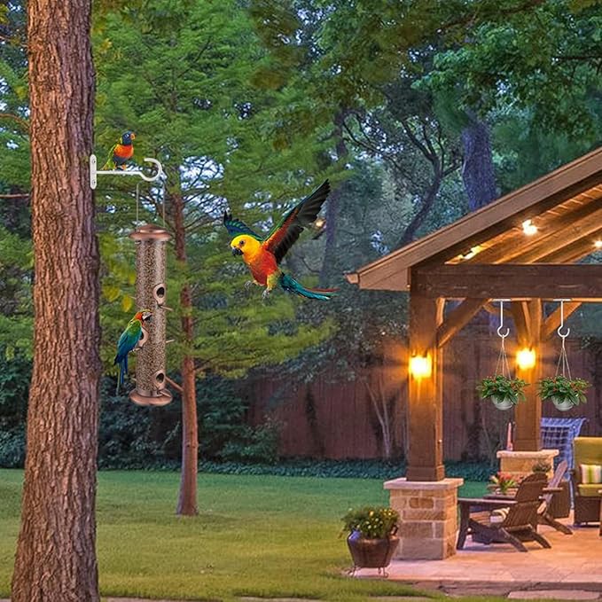 Plant Hook 6inch,Plant Hanger Shepherds Plant Bracket for Wall Hanging Wind Chimes Lanterns,Bird Feeder,Flower Basket,Home Decor Indoor & Outdoor 2 Pack