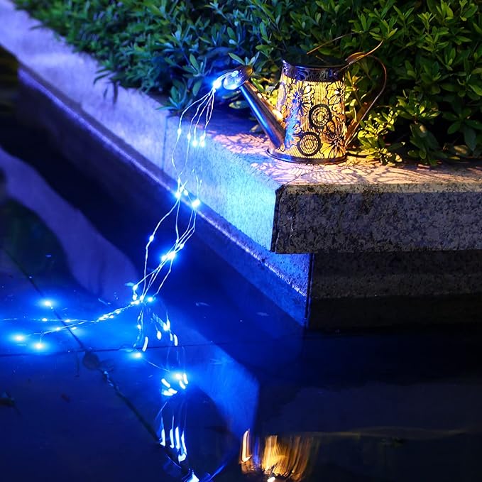 Solar Watering Can Lights Outdoor, Gardening Gifts for Mom Women Grandma Mother's Day, Waterproof Garden Decor Hanging Solar Lantern Lights, Outdoor Patio Yard Porch Decor for Birthday Christmas