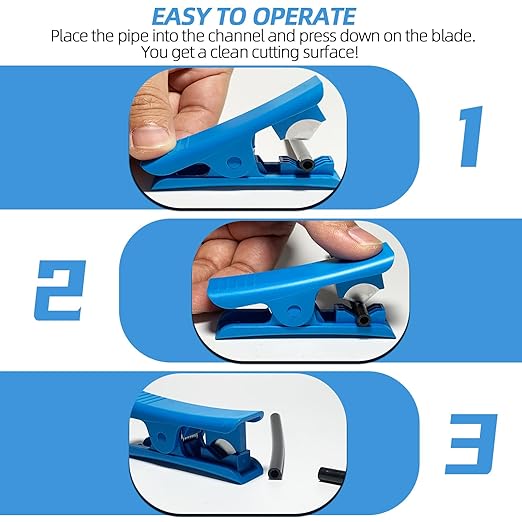 Plastic Tubing Cutter Tool Hose Tube Cutter Accurate Pipe Cutter for Drip Irrigation Tubing Nylon PVC Tube, Cut Up to 3/8" OD Tube