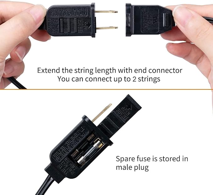 C9 Christmas String Lights Outdoor 100ft Vintage Christmas Tree Lights for Indoor Outdoor Roofline Patio Room Holiday Party Backyard Xmas Decoration, Black Wire, 100+4 Bulbs, Not Connectable