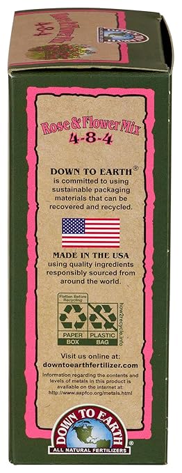Down To Earth All Natural Fertilizers Organic Rose & Flower Mix 4-8-4, 5 lb