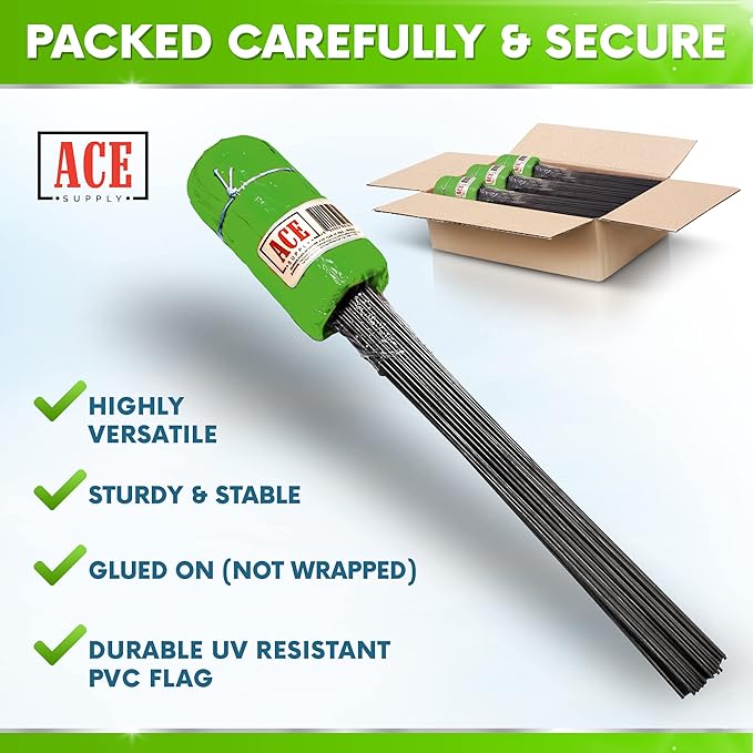 Green Marking Flags 1000 Pack - 4x5x15 Inch Green Flags for Yard - Markers For Lawn, Irrigation, Landscaping, Survey & Sprinkler Head Marking