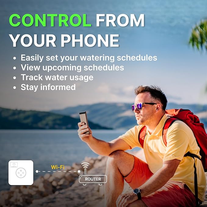 ImoLaza ET Master 4th Gen Smart Sprinkler Controller: Upgraded 16-Zone WiFi Irrigation Controller with Automated Watering, App Control, Smart Weather Skips and Fault Alerts