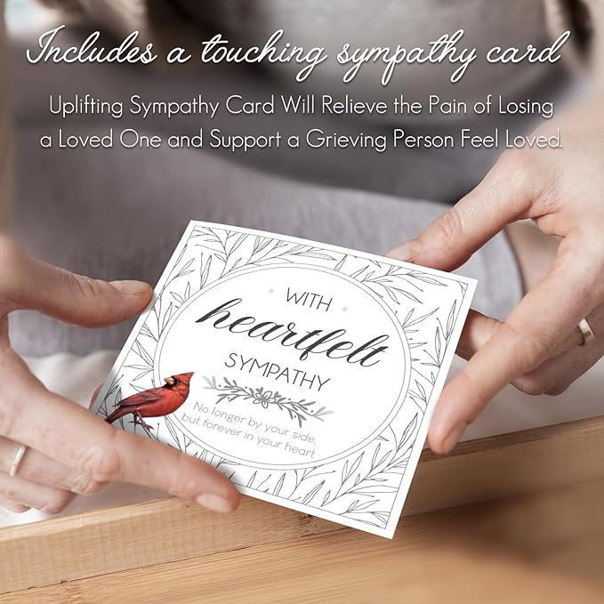 Memorial Gifts Crystal Garden Suncatcher, Sympathy Gifts for Loss of Loved One, in Memory of Loved One Gifts, Bereavement Gifts for Loss of Mom Dad, Cardinal Gifts Rainbow Maker Hanging Decoration