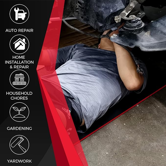 TOMMARS 0.9" Foldable Thick Kneeling Pad, 5 Fold Comfortable Foam Knee Pads Cushion Mat for Gardening, Yardwork, Workshop Repairing