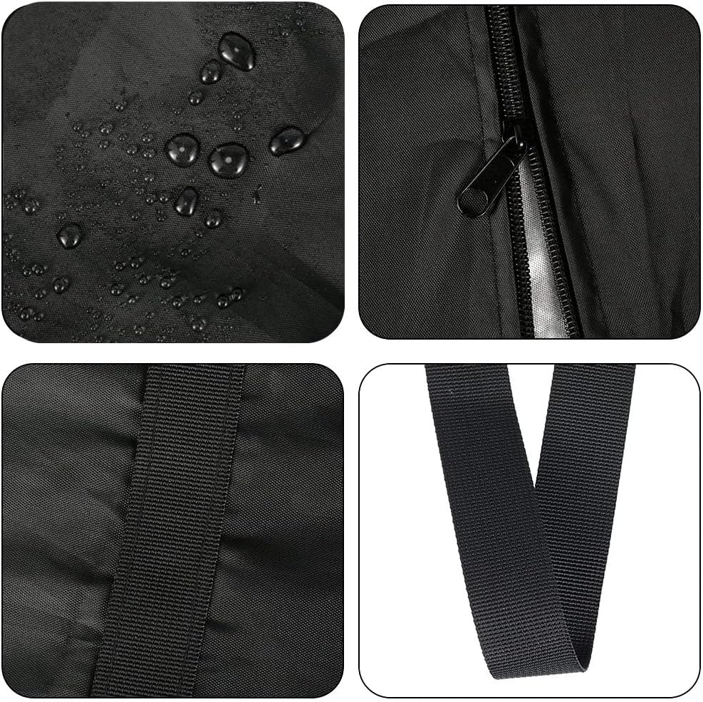 Patio Cushion Storage Bag 68 Inch Extra Large Waterproof Outdoor Pillow Storage Cover for Garden Furniture Cushions Protection Water Resistant, Black