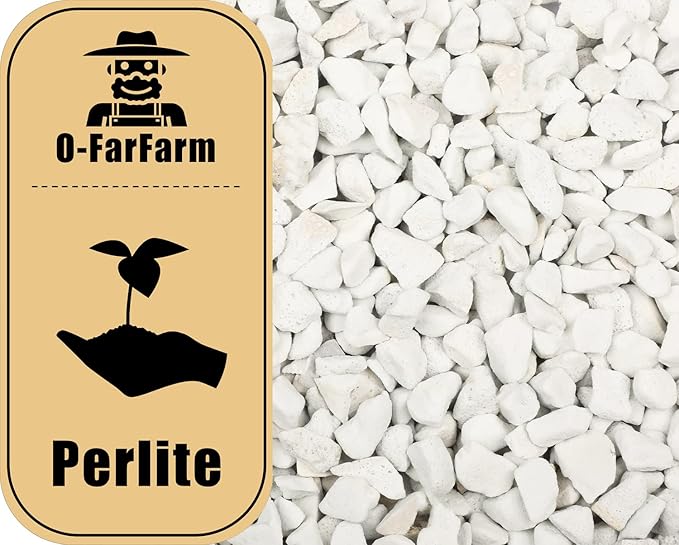 Chunky Perlite Bulk, Horticultural Pearlite Coarse Perlite for Plants Indoor, Additive Conditioner Mix, Improve Drainage and Ventilation, Help Root Growth(5-10mm, 10qt)