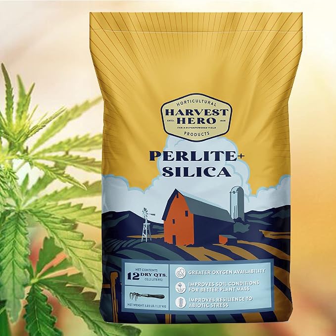 EasyGo Product Harvest Hero Perlite w/Silica for Potting Soil Mix, Root Cuttings, Containers and Hydroponic Growing - Medium Grade - 3 Cubic Foot – 20 Pounds
