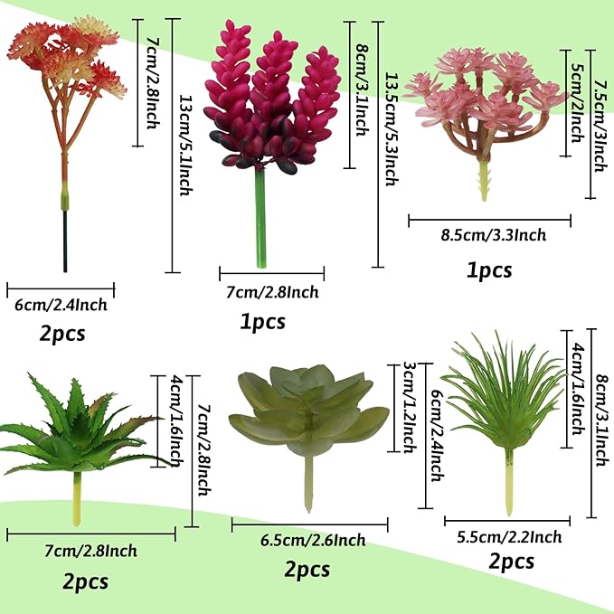 Succulents Plants Artificial, 22pcs Colorful Fake Succulents, Mini Artificial Succulents for DIY Crafting Home Terrarium Floral Wall Garden Arrangement Office Decoration (Unpotted)