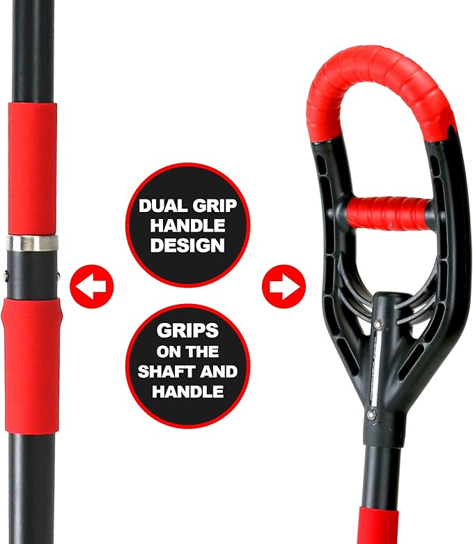 Roamwild Multi-Digger Garden Edger – Reinforced Fibreglass Light Weight Gardening Edging Tool with Edge Clearing Extra Wide Footplates & Unique Dual AIR Light Grip Technology & Root Saw Stump Cutter.