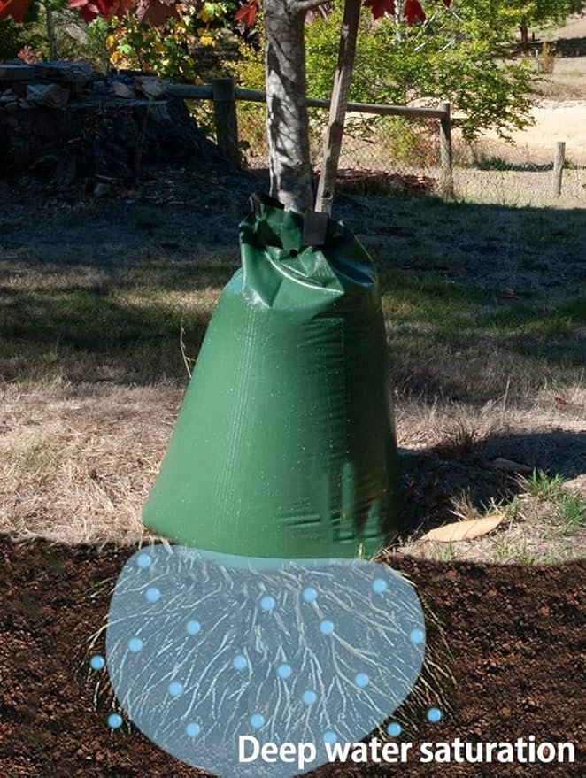 USHIGHTLIGHT All New 20 Gallon Tree Watering Bag, Slow Release Watering Bag for Trees, Portable Tree Drip Irrigation Bag, Water Saving Irrigation Water System(1/2/3) (2, 20 Gallon)