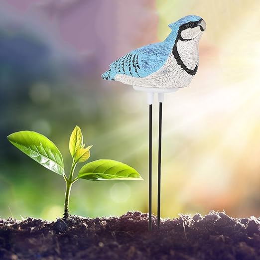 Watering Alarm Bird Plant Soil Tester, Hygrometer Sensor Gardening Tool, for Planter Water Remind Warining Alert(Battery Included)(Blue)