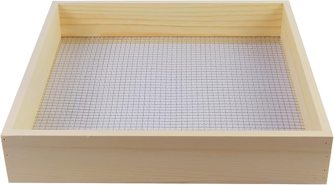Soil Sifter for Garden,Wooden sifter for gardening，Multi-Purpose Soil Screen Wood Dirt Sifter Hand Held Cedar Garden Sifter for Compost,Plant flowers Sifter for Compost, Dirt and Potting Soil.