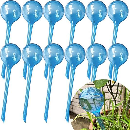 MOONSOUND Large 12pcs Self Watering Plant Stakes, Plastic Plant Watering Devices to Help Automate The Watering for Plants, Plant Waterer Self Watering Bulbs for Garden Home Plants