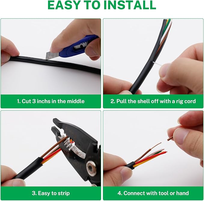 Firmerst 18/13 Solid Sprinkler Wire for up to 12 Valves System 150 Feet